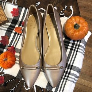 Naturalizer Pink Metallic Ballet Point Flats
